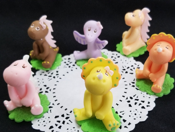 Dinosaur Cake Topper and Centerpiece Decorations Dinosaur Birthday Cake Figurines Set 6 Pcs