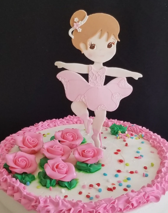 Ballerina Cake Toppers Pink Ballerina Birthday Standing Ballet Girl Centerpiece Decorations