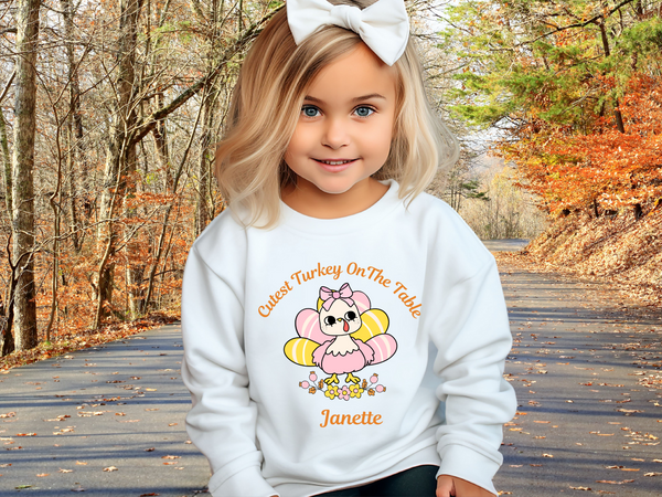 Thanksgiving Turkey Toddler Sweatshirt, Gobble Kids Sweatshirt, Thanksgiving Sweatshirt, Cutest Turkey Sweatshirt, Thanksgiving Cute Sweater