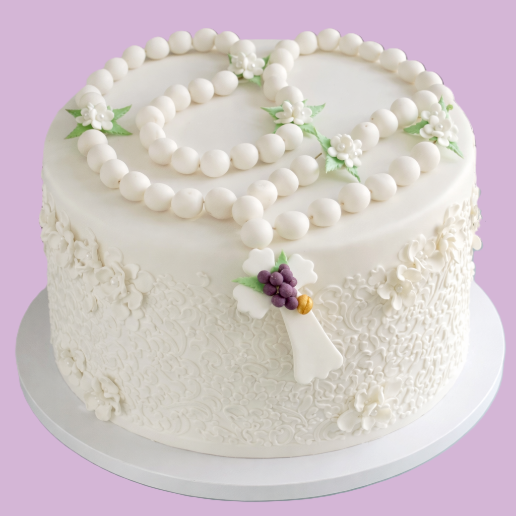 Rosary For Cake, Recurditos de Bautizo, Decoracion Para Primera Comunion, Decoracion De Bautizo, Baptism Cake Decoration - C T B