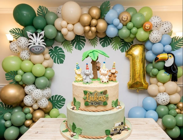 Jungle Cake Toppers Jungle Centerpieces Decor Baby Shower Cake Topper Baby Animal Cake Decorations - C T B