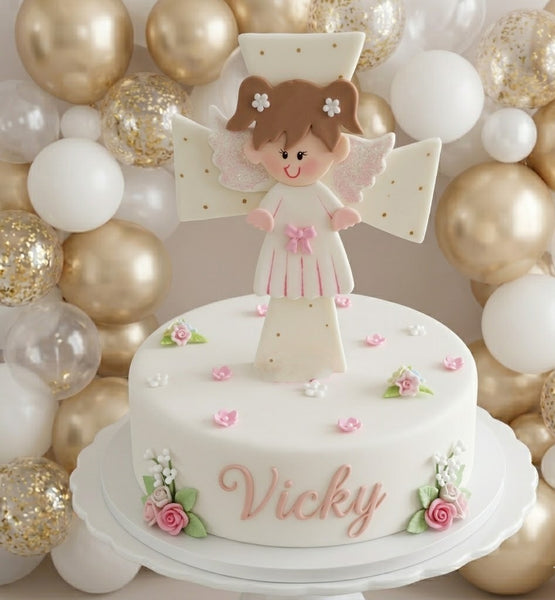 Angel Cake Decoration First Communion and Baptism Cake Toppers for Girl or Boy