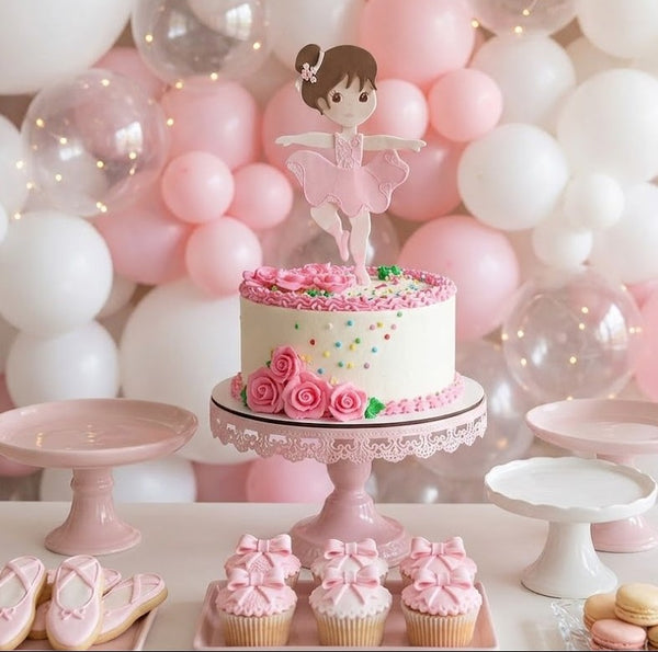 Ballerina Cake Toppers Pink Ballerina Birthday Standing Ballet Girl Centerpiece Decorations
