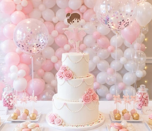 Ballerina Cake Toppers Pink Ballerina Birthday Standing Ballet Girl Centerpiece Decorations