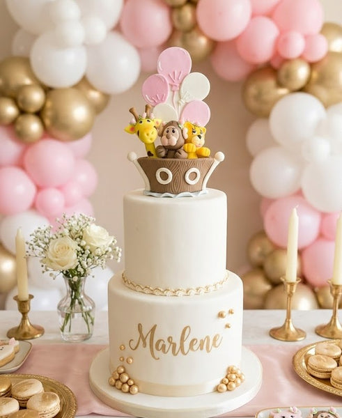 Noah's Ark Cake Toppers Noah's Ark Baby Shower Favors Noah's Ark with Giraffe Lion Monkey Lamb