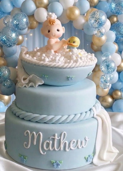 Twins Baby Shower Cake Toppers Baby Shower Decorations Baby on Bath Tub Baby Boy or Girl Cake Topper