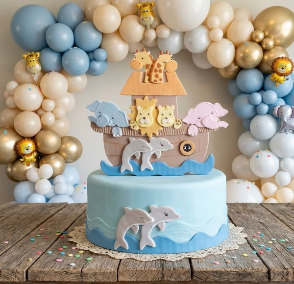 Noah's Ark Cake Decoration Pick Birthday and Baby Shower Centerpiece Topper