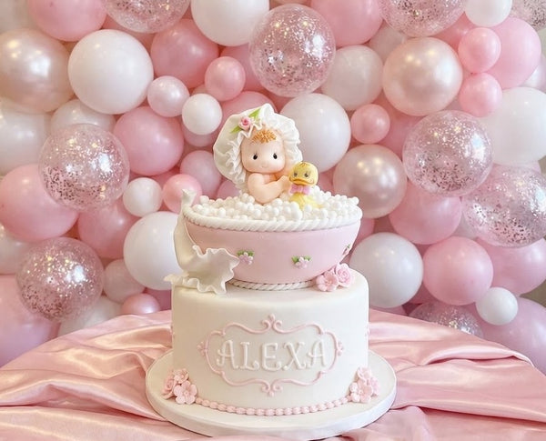 Twins Baby Shower Cake Toppers Baby Shower Decorations Baby on Bath Tub Baby Boy or Girl Cake Topper