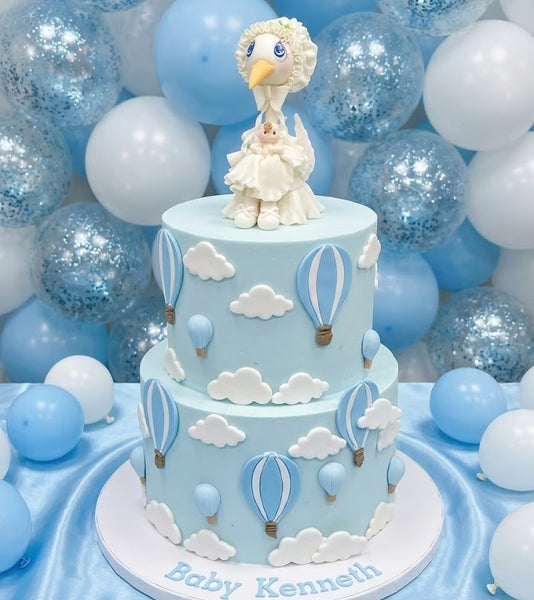 Storks Cake Topper, Baby Shower Storks, Mommy Stork Cake Decorations in Pink, Blue or Yellow - C T B