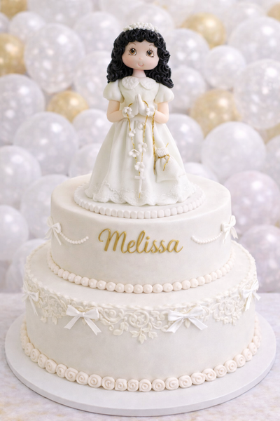 First Communion Child Cake Topper, Baptism Cake Topper, Communion Girl  Rosary, Boy Communion Favor, Baptism Favor, Baptism Cake Decoration - C T B