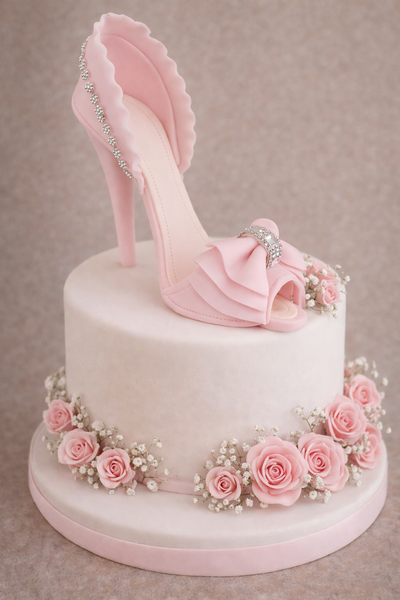 High Heels Cake Topper Shoes Cake Decoration Fancy Shoe Cake Topper in Pink, Red, Black, Silver and Gold