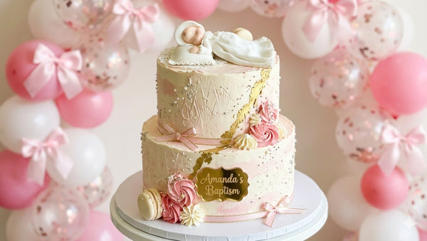 Baby Girl Baptism Cake Topper Christening Cake Decorations African American Baby Baptism - C T B