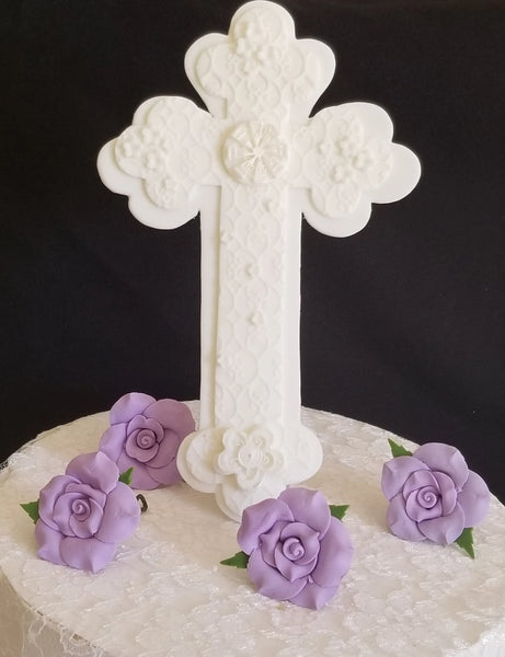 Cross Cake Topper Baptism Cake Decoration First Communion Cross Cake Topper - C T B
