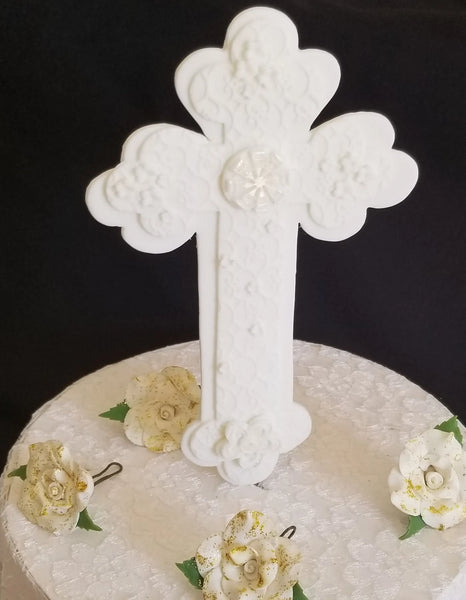 Cross Cake Topper Baptism Cake Decoration First Communion Cross Cake Topper - C T B
