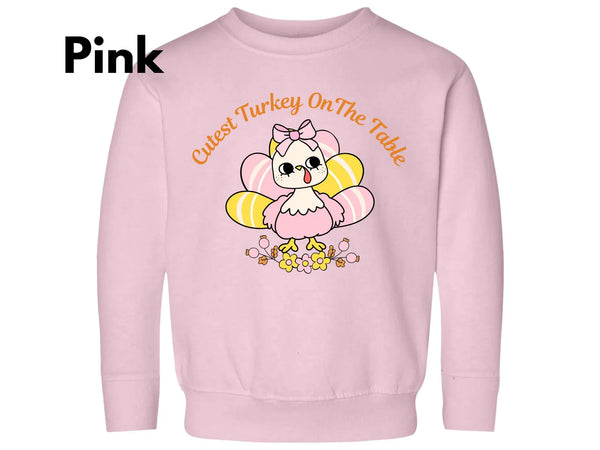 Thanksgiving Turkey Toddler Sweatshirt, Gobble Kids Sweatshirt, Thanksgiving Sweatshirt, Cutest Turkey Sweatshirt, Thanksgiving Cute Sweater