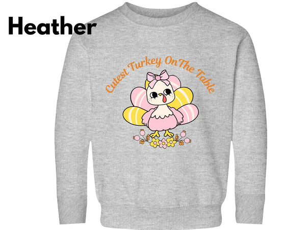 Thanksgiving Turkey Toddler Sweatshirt, Gobble Kids Sweatshirt, Thanksgiving Sweatshirt, Cutest Turkey Sweatshirt, Thanksgiving Cute Sweater