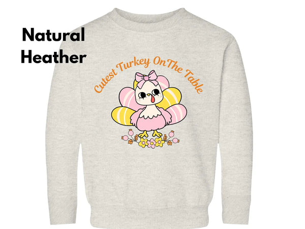 Thanksgiving Turkey Toddler Sweatshirt, Gobble Kids Sweatshirt, Thanksgiving Sweatshirt, Cutest Turkey Sweatshirt, Thanksgiving Cute Sweater