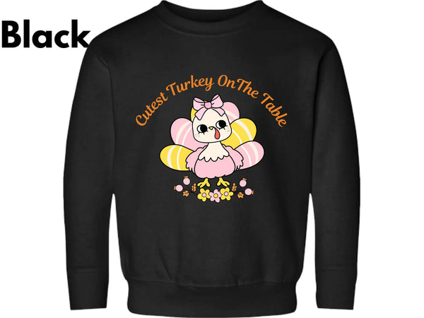 Thanksgiving Turkey Toddler Sweatshirt, Gobble Kids Sweatshirt, Thanksgiving Sweatshirt, Cutest Turkey Sweatshirt, Thanksgiving Cute Sweater