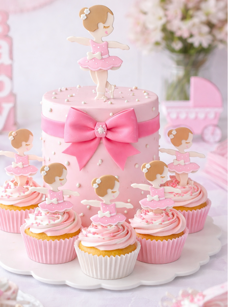 Ballerina Cake Toppers Ballerina Birthday Theme Pink Ballerina Centerpiece Decorations