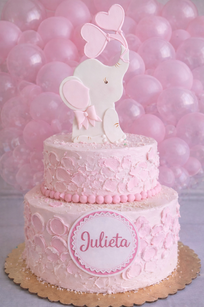 Elephant Cake Topper Elephant Baby Shower Elephant in Pink, Blue, Yellow, Lavender and Green - C T B