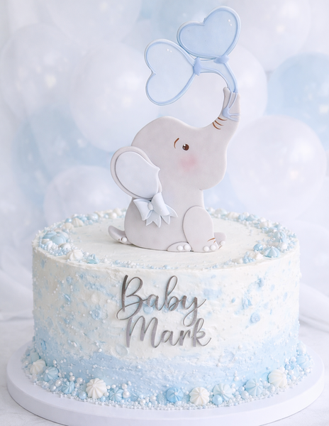 Elephant Cake Topper Elephant Baby Shower Elephant in Pink, Blue, Yellow, Lavender and Green - C T B