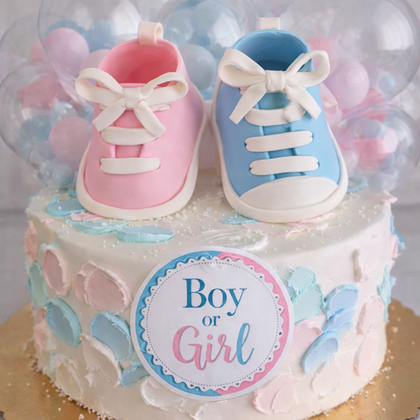 Baby Booties Cake Topper Baby Shoes Cake Decoration in Blue or Pink  Gender Reveal Baby Shower 2pcs