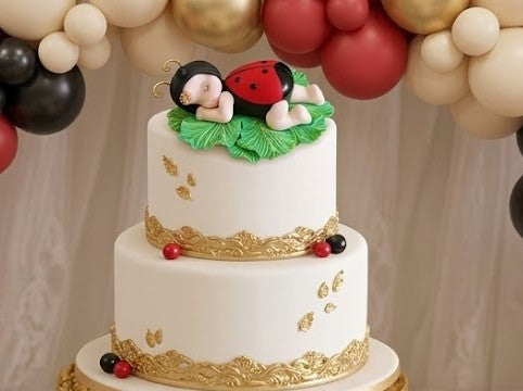 Lady Bug Birthday Cake Decorations, Lady Bug Baby Shower, Lady Bug Party Decor - C T B