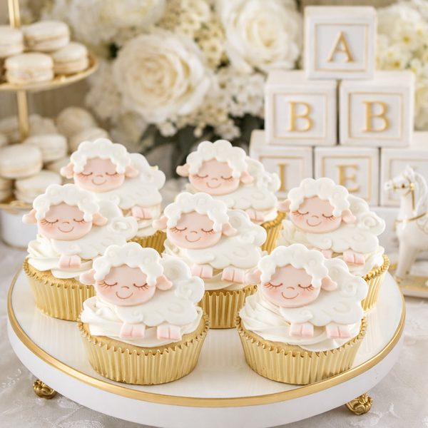 Baby Lamb Figurines Lamb Cupcake Topper Baby Lambs for Corsage Lamb Decor 12pcs