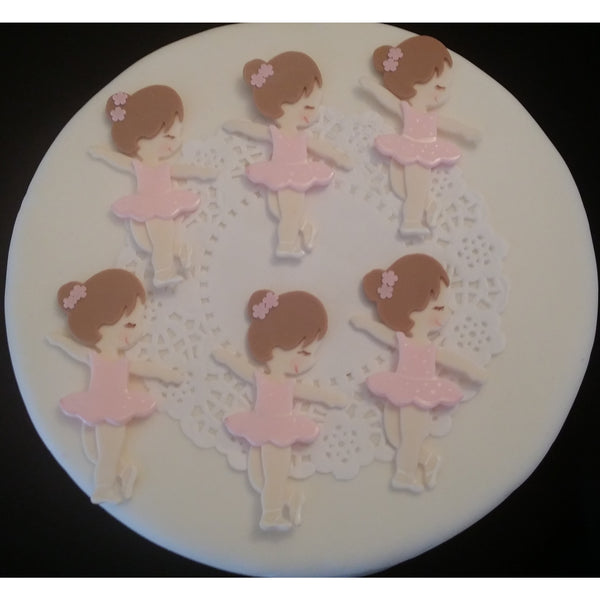 Pink Ballerina Cupcake Toppers Ballerina Birthday Cake Decor Ballet Baby Shower Decorations 12pcs - Cake Toppers Boutique