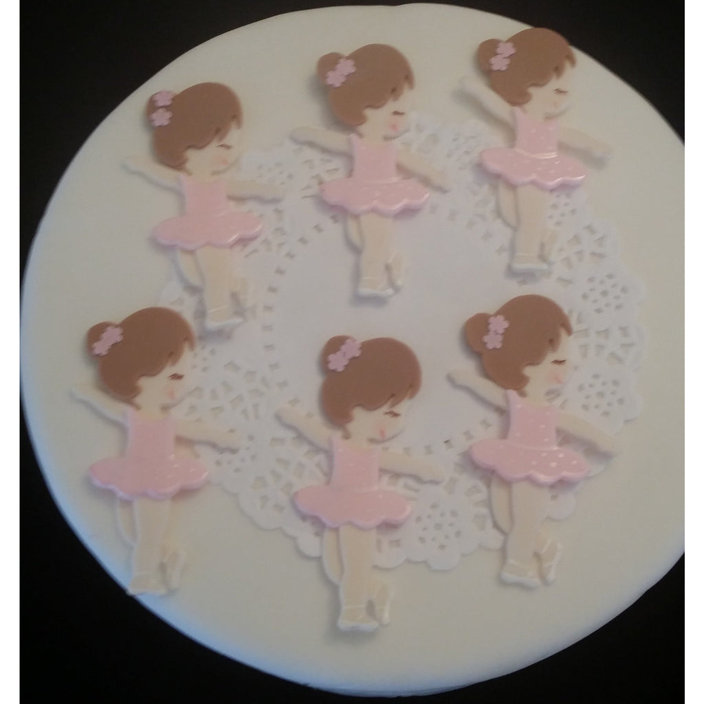 Pink Ballerina Cupcake Toppers Ballerina Birthday Cake Decor Ballet Baby Shower Decorations 12pcs - Cake Toppers Boutique