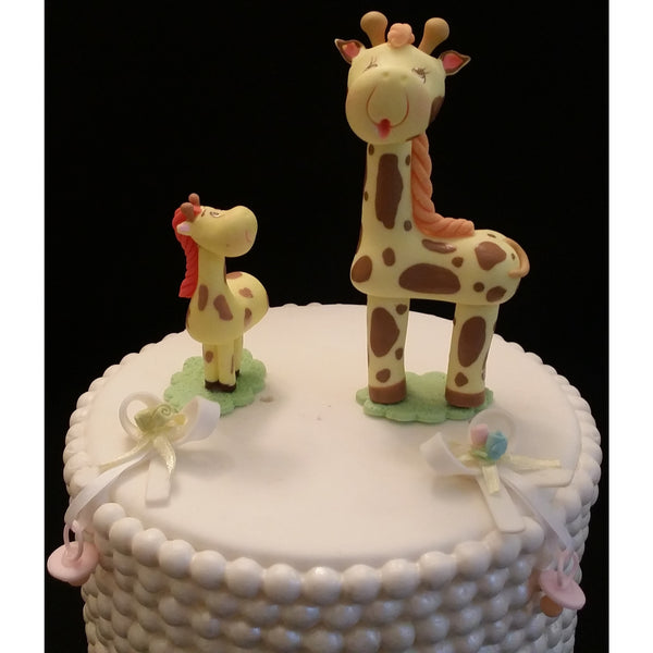 Mommy Giraffe and Baby Cake Topper Baby Giraffe Cake Decorations 2pcs - Cake Toppers Boutique