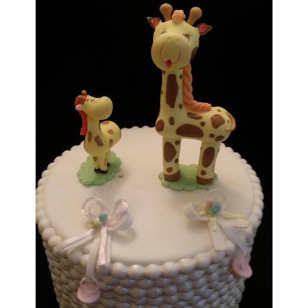 Mommy Giraffe and Baby Cake Topper Baby Giraffe Cake Decorations 2pcs - Cake Toppers Boutique