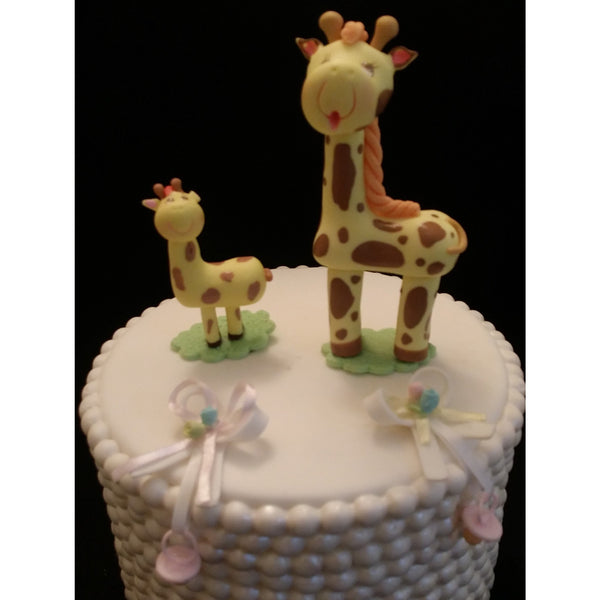 Mommy Giraffe and Baby Cake Topper Baby Giraffe Cake Decorations 2pcs - Cake Toppers Boutique