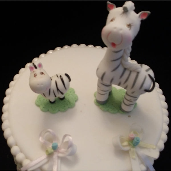 Zebra and Baby Cake Topper Mommy Zebra and Baby Cake Decorations 2pcs - Cake Toppers Boutique