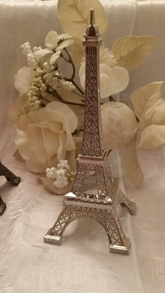 Eiffel Rhinestone Cake Topper Silver Eiffel Tower Cake Decorations Rhinestone Eiffel Tower Favor - Cake Toppers Boutique