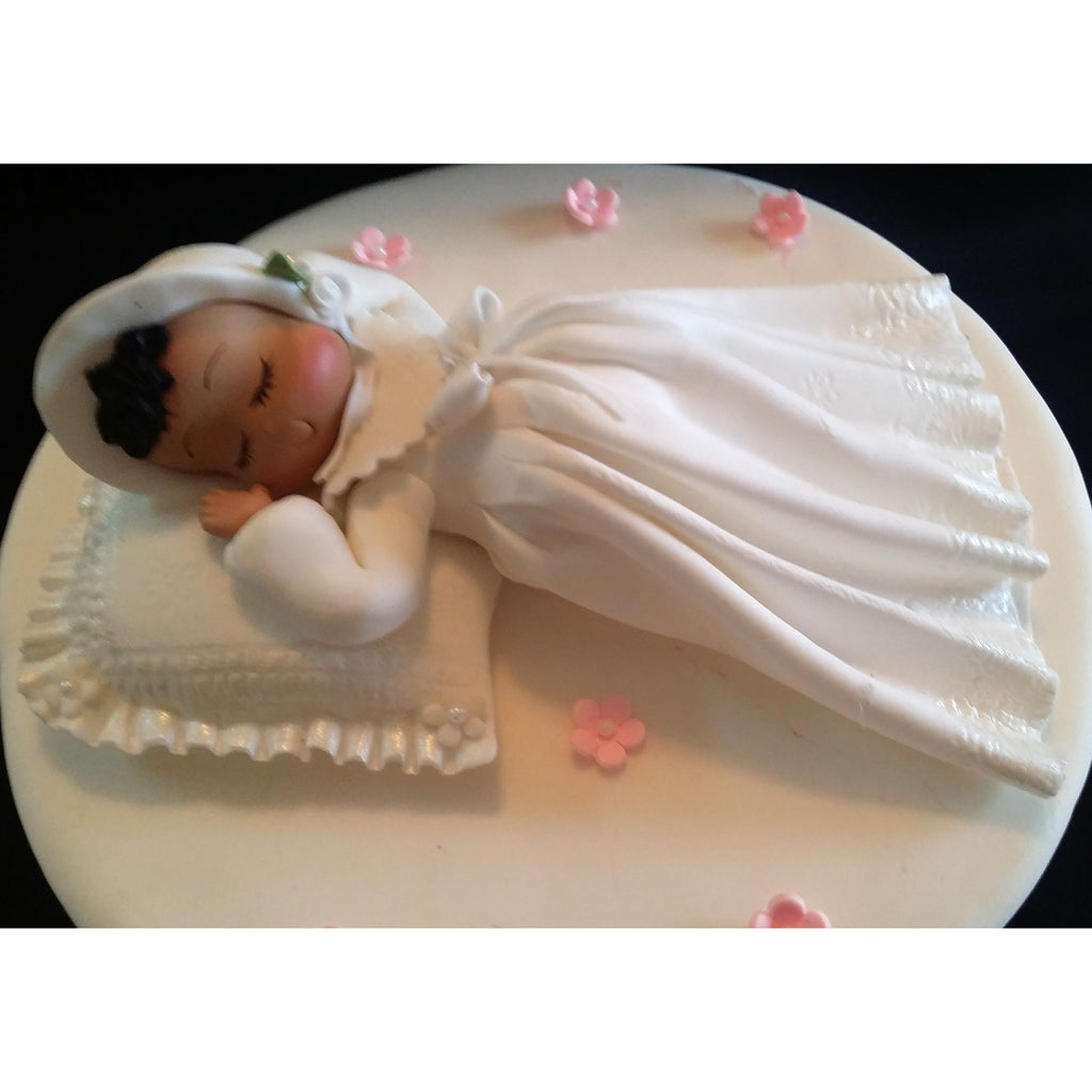 Baby Girl Baptism Cake Topper Christening Cake Decorations African American Baby Baptism - Cake Toppers Boutique