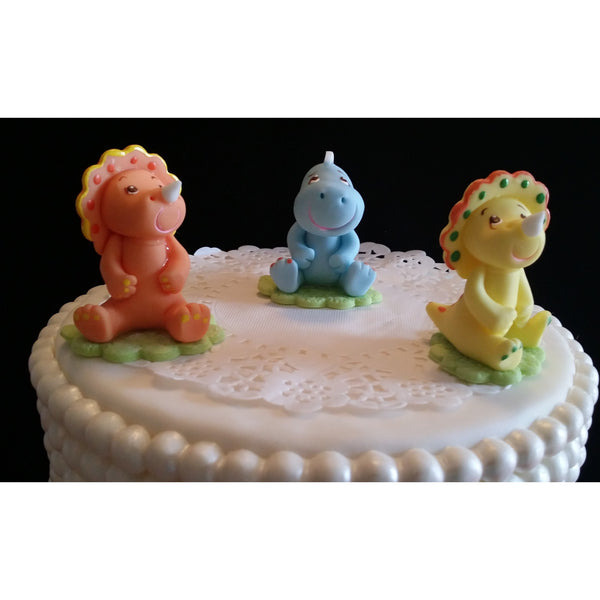 Dinosaur Cake Topper and Centerpiece Decorations Dinosaur Birthday Cake Figurines Set 6 Pcs - Cake Toppers Boutique