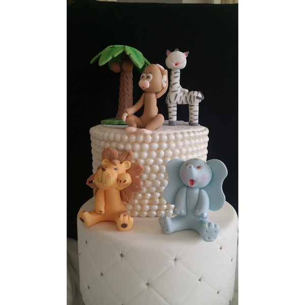 Animals Cake Decorations Safari Baby Shower Cake Topper Jungle Cake Decoorations - Cake Toppers Boutique