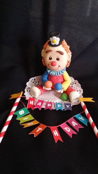 Circus Birthday Decorations Carnival Cake Topper Clown Cake Decorations - C T B