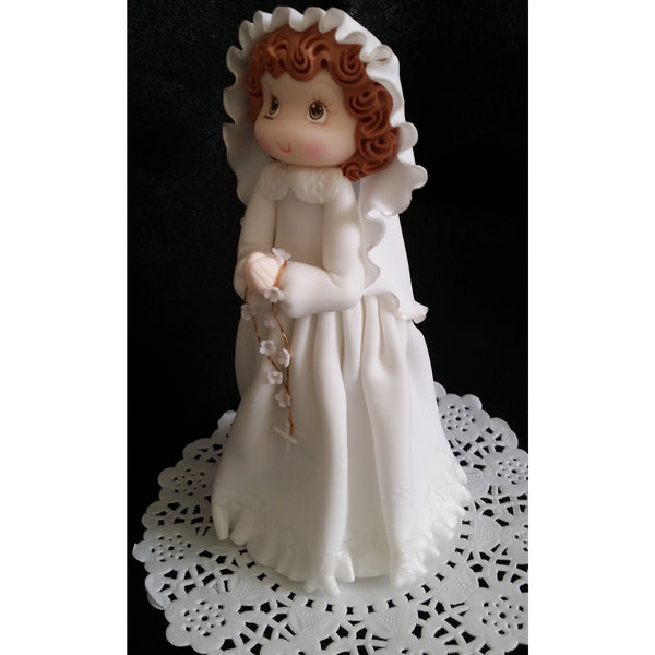 Praying First Communion Girl or Boy Holly Communion Cake Decoration - Cake Toppers Boutique