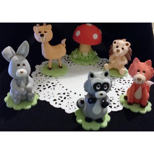 Woodland Animal Cake Toppers, Woodland Decorations, Woodland Birthday Decor, Woodland Baby Shower - Cake Toppers Boutique