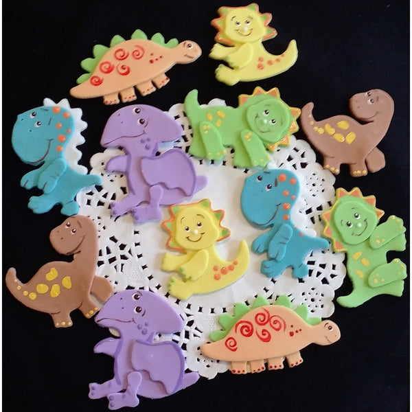 Dinosaur Cake Topper, Dinosaur Baby Shower, Dinosaurs Birthday Cake Decorations 12pcs - Cake Toppers Boutique
