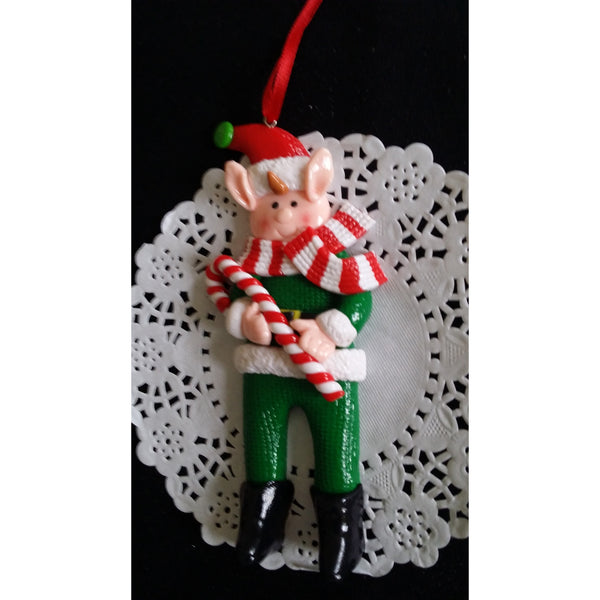 Elf Christmas Ornaments, Elf Christmas Tree Decorations, Red Christmas Ormament - Cake Toppers Boutique