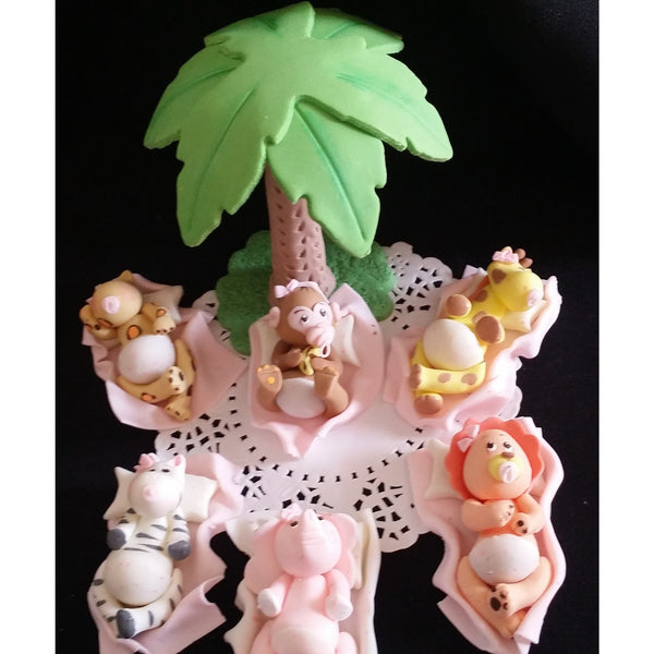 Jungle Baby Animals Cake Toppers Jungle Safari Decorations Baby Animals For Cakes - Cake Toppers Boutique