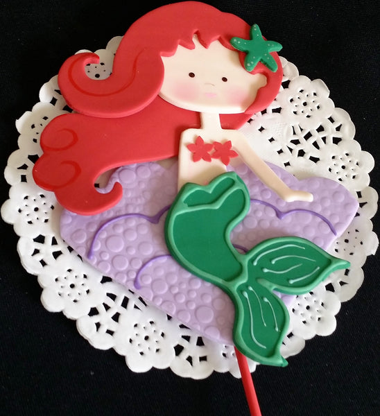 Mermaid Cake Toppers, Mermaid Baby Shower, Mermaid Birthday Decorations Mermaid Centerpiece Picks - Cake Toppers Boutique