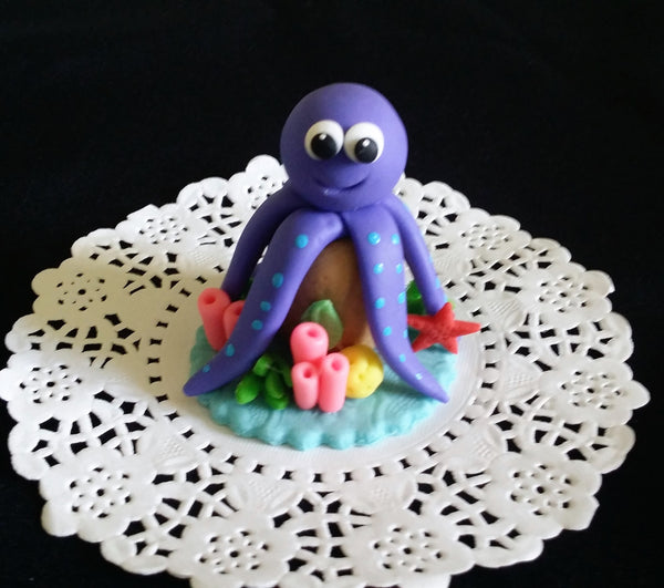 Under the sea Cake Decorations  Under the Sea Animals Sea Creatures Cake Toppers 4pcs - Cake Toppers Boutique
