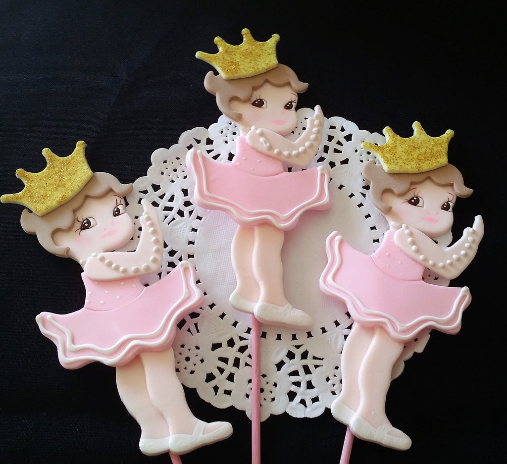 Ballerina Cake Topper Ballet Cake Decorations Ballerina Centerpiece Picks Ballerina Decoration - Cake Toppers Boutique