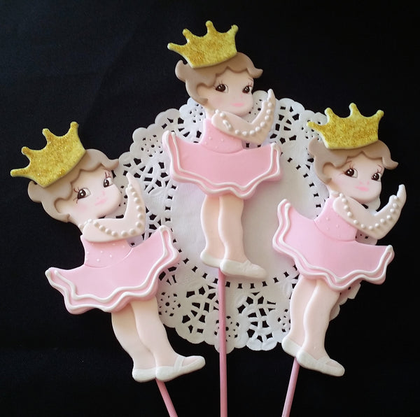 Ballerina Cake Topper Ballet Cake Decorations Ballerina Centerpiece Picks Ballerina Decoration - Cake Toppers Boutique