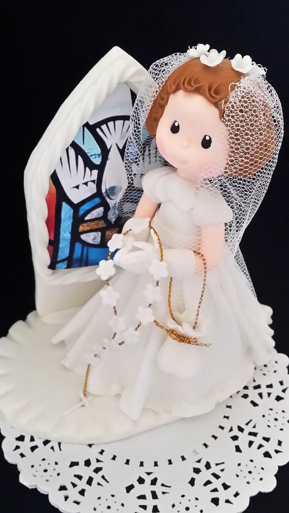 Communion Girl Or Boy Cake Topper Girl with Rosary First communion Boy Cake Topper - Cake Toppers Boutique