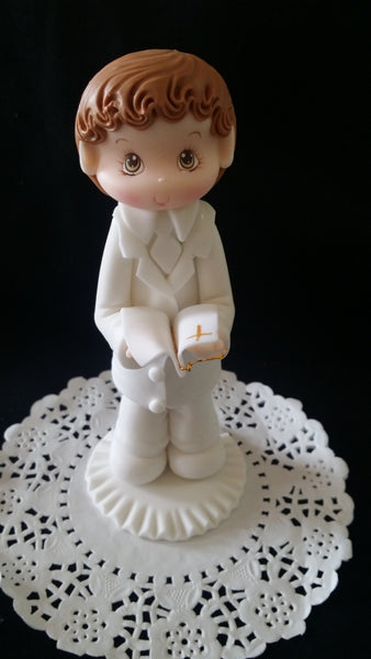 Praying First Communion Girl or Boy Holly Communion Cake Decoration - Cake Toppers Boutique